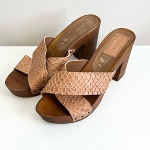 Seychelles Italian Leather Platform Block Heels